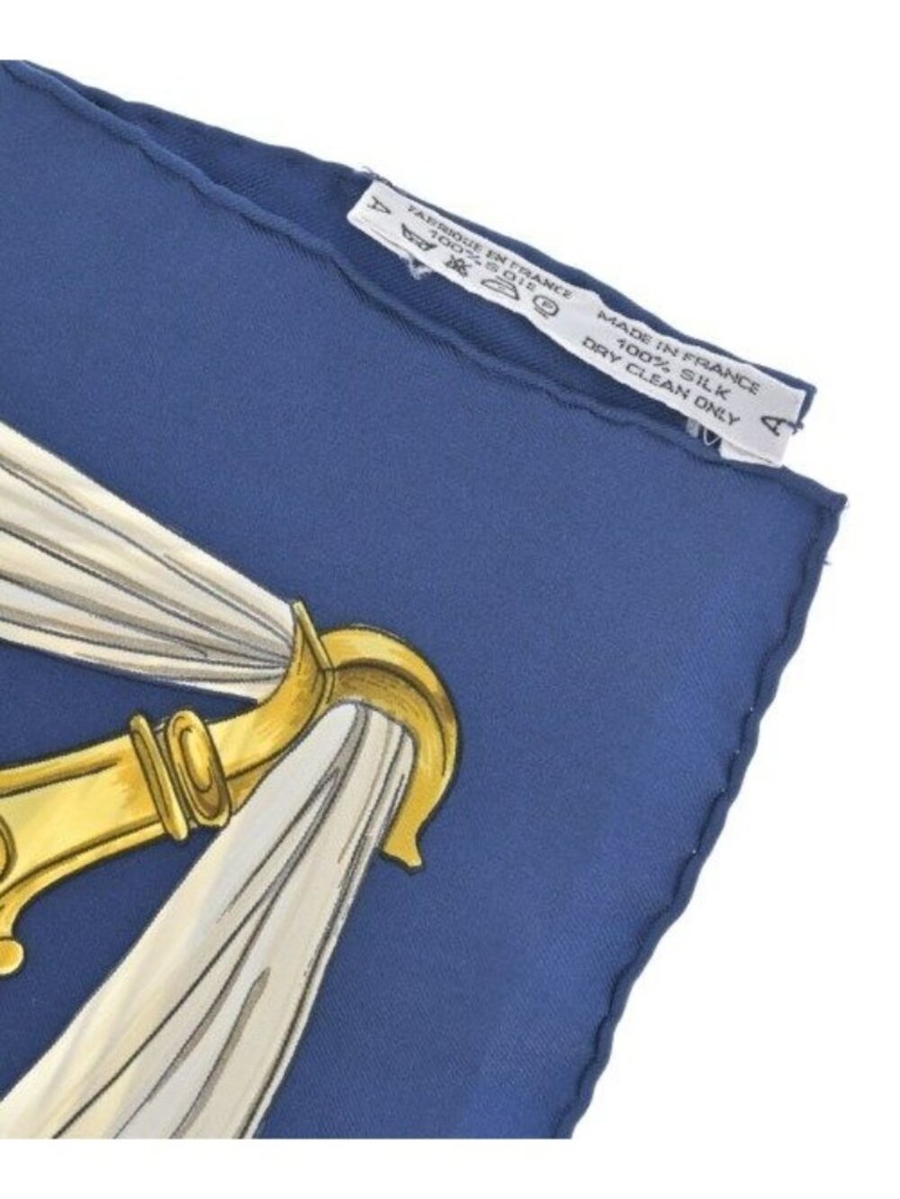 Hermes Bandana Scarf Navy - Picture 5 of 6